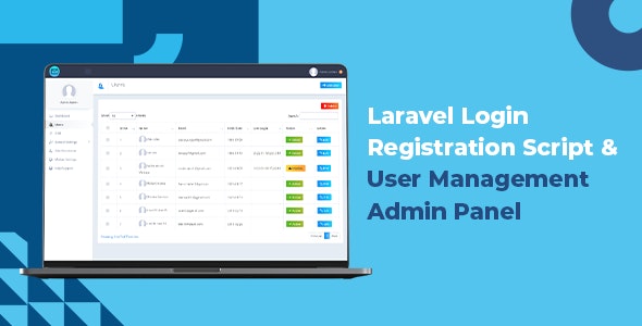 Laravel 登录注册脚本 - 用户管理管理面板 v1.0 插件-尚睿切图网