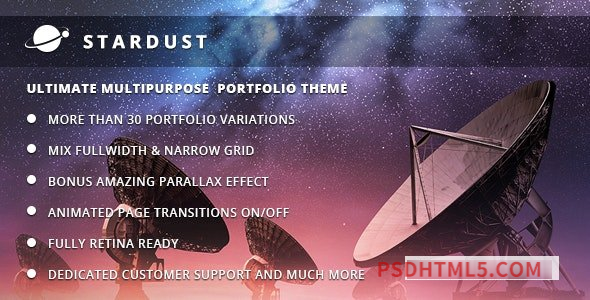 Stardust v3.1 - Multi-Purpose Portfolio wordpress主题-WordPress Theme-尚睿切图网