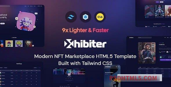 Xhibiter v1.6 - NFT Marketplace HTML Template-尚睿切图网