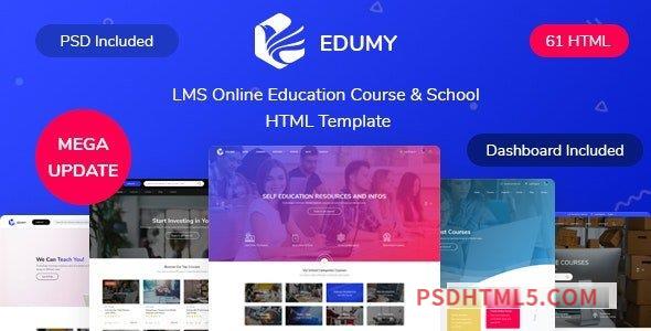 Edumy – LMS Online Education Course – School HTML Template-尚睿切图网