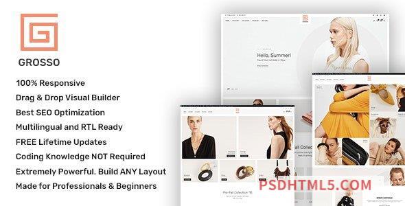 Grosso v1.8.6 - Modern WooCommerce theme for the Fashion Industry-尚睿切图网