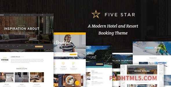 FiveStar v1.7 - Hotel Booking Theme-尚睿切图网