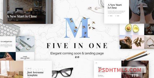 Mixio – Five in One Coming Soon and Landing Page Template-尚睿切图网