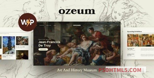 Ozeum v1.2.2 – Modern Art Gallery and Creative Online Museum wordpress主题-WordPress Theme +RTL-尚睿切图网