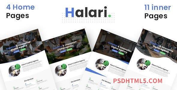 Halari – Multi Purpose Parallax Business Landing Page PSD Template-尚睿切图网