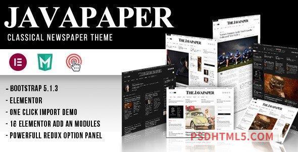 Javapaper v1.2 – Classic Newspaper Theme-尚睿切图网