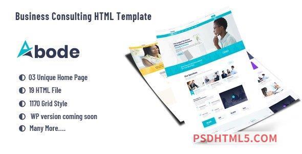 ABODE - Consulting, Finance, Business HTML5 Bootstrap 4 Template-尚睿切图网