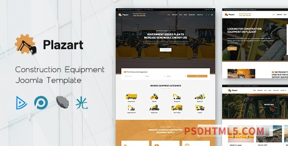 Plazart v1.0 – Construction Equipment Joomla Template-尚睿切图网