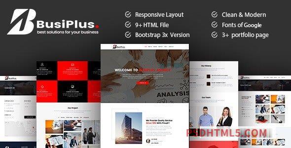 Busiplus v1.0 – Corporate Business HTML5 Template-尚睿切图网