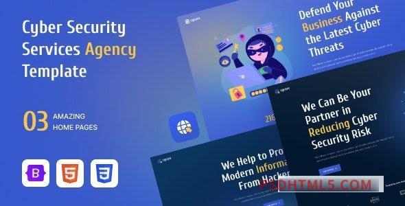 Cycure – Cyber Security Services Template-尚睿切图网