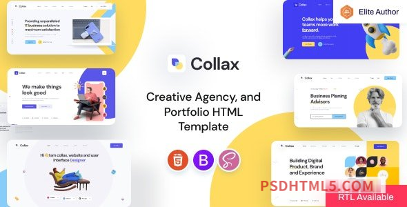 Collax - Creative Agency And Portfolio HTML5 Template-尚睿切图网