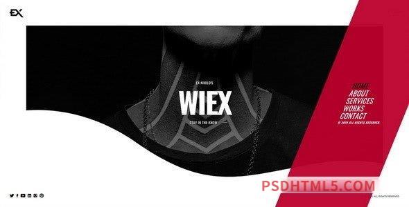 Wiex - Personal Portfolio Template-尚睿切图网