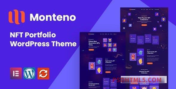 Monteno v1.0 - NFT Portfolio wordpress主题-WordPress Theme-尚睿切图网