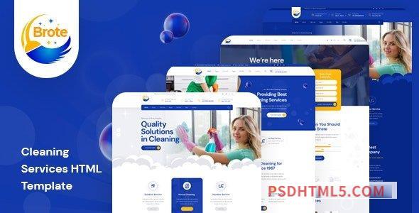 Brote - Cleaning Services HTML Template-尚睿切图网