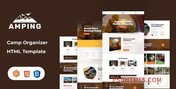 Amping - Camp Organizer HTML Template-尚睿切图网