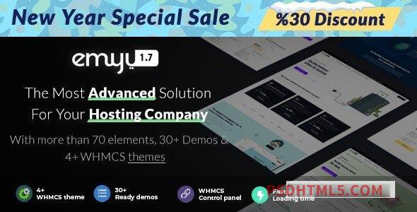 EMYUI v1.7 – Multipurpose Web Hosting with WHMCS Template-尚睿切图网