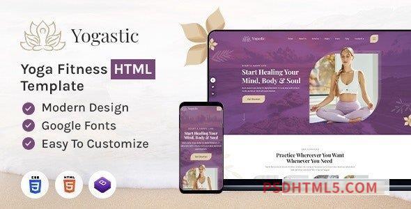 Yogastic - Yoga - Fitness HTML Template-尚睿切图网