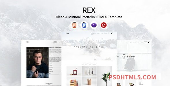 Rex – Clean – Minimal Portfolio HTML5 Template-尚睿切图网