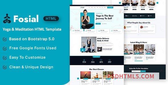 Fosial – Yoga – Meditation HTML Template-尚睿切图网