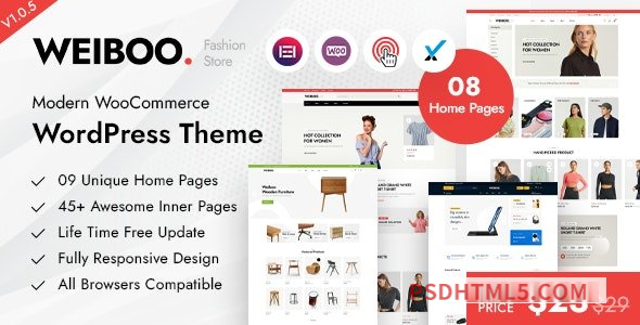 Weiboo v1.0.5 - Multipurpose WooCommerce Theme-尚睿切图网