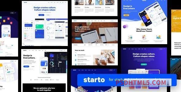 Starto – Startup HTML Template-尚睿切图网