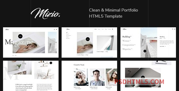 Mizio - Clean - Minimal Portfolio HTML5 Template-尚睿切图网