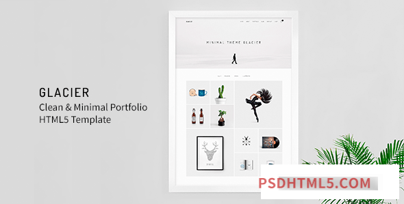 Glacier – Clean – Minimal Portfolio HTML5 Template-尚睿切图网