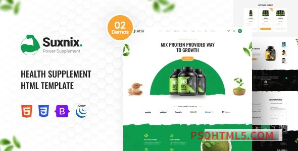 Suxnix - Health Supplement Landing Page-尚睿切图网