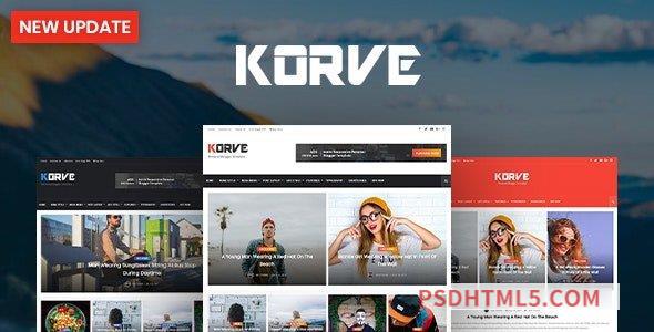 Korve v2.0.0 - Personal Blogger Template-尚睿切图网