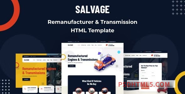 Salvage – Remanufacturer HTML Template-尚睿切图网