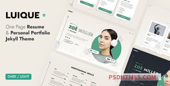 Luique – Personal Portfolio Jekyll Theme-尚睿切图网