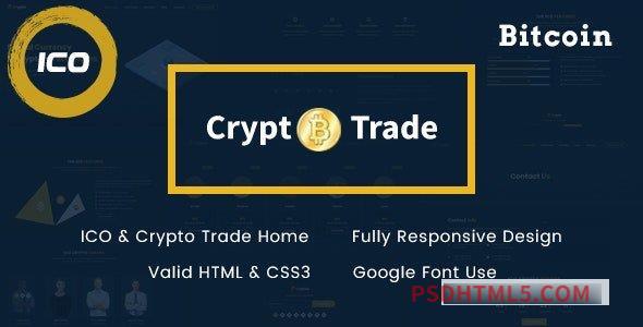 Crypto Trade v1.0 – ICO, Bitcoin and Cryptocurrency HTML Template-尚睿切图网