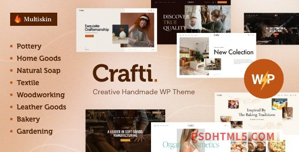 Crafti v1.0 - Creative Handmade wordpress主题-WordPress Theme-尚睿切图网