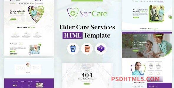 SenCare – Elderly Home – Senior Care HTML Template-尚睿切图网