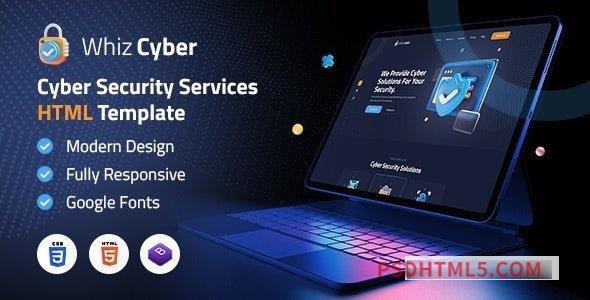 WhizCyber – Cyber Security HTML Template-尚睿切图网