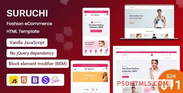 Suruchi v2.0.6 – Fashion eCommerce HTML Template-尚睿切图网