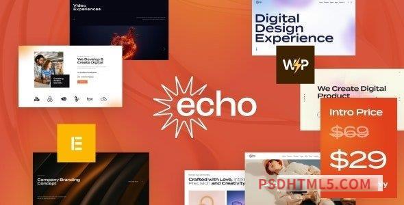 Echo v1.0 – Digital Marketing – Creative Agency wordpress主题-WordPress Theme-尚睿切图网