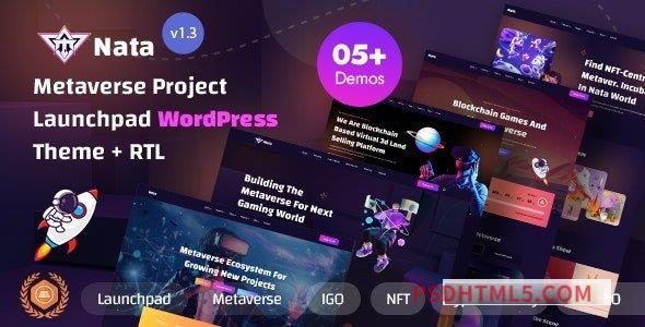 Nata v1.3.0 - Metaverse Project Launchpad wordpress主题-WordPress Theme-尚睿切图网