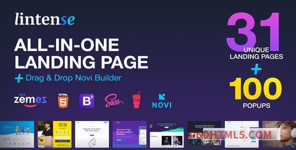 Lintense v2.18 - All-in-one Landing Page Template-尚睿切图网