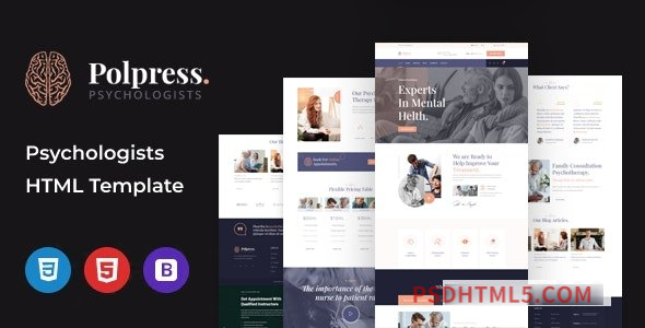 Polpress – Psychiatric therapy HTML Template-尚睿切图网