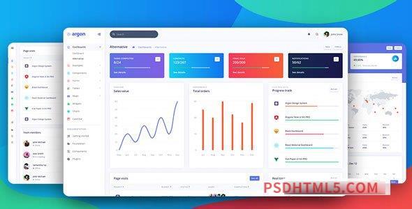 Argon Dashboard Pro BS4 v1.2.1-尚睿切图网