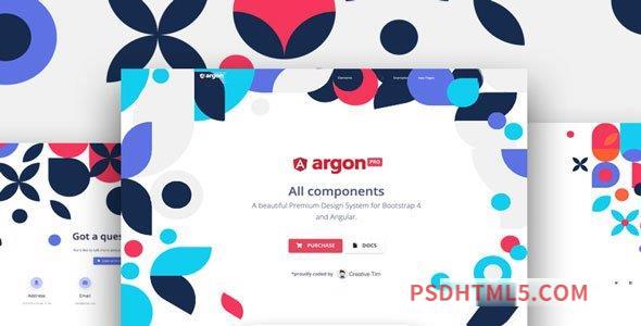 Argon Design System PRO Angular v1.3.0-尚睿切图网