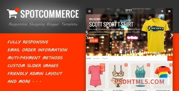 SpotCommerce v2.5.5 - Blogger Shopping Template-尚睿切图网