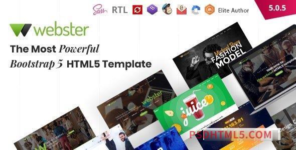 图片[1]-Webster v5.0.5 - Responsive Multi-purpose HTML5 Template-尚睿切图网