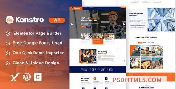 Konstro v1.0.0 - Construction wordpress主题-WordPress Theme-尚睿切图网