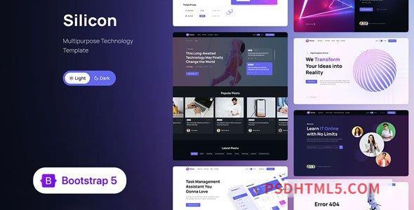 Silicon v1.4.0 – Business / Technology Template + UI Kit-尚睿切图网