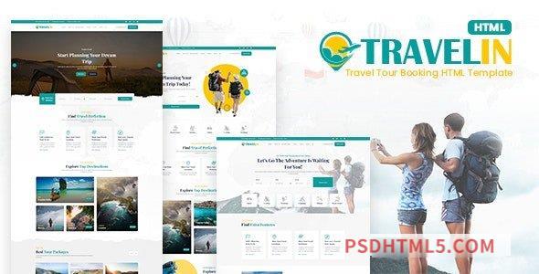 Travelin - Travel Tour Booking HTML Templates-尚睿切图网