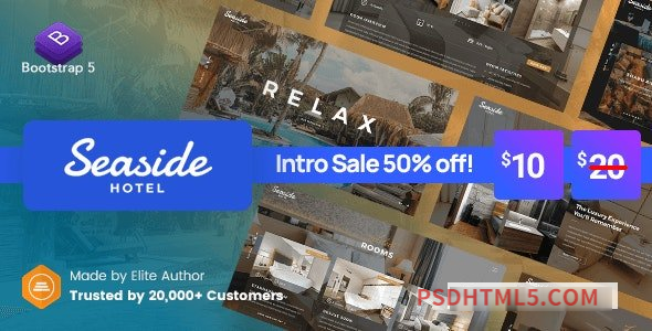 Seaside – Hotel Booking Website Template-尚睿切图网