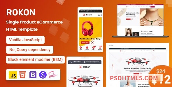 图片[1]-Rokon - Single Product eCommerce HTML Template-尚睿切图网