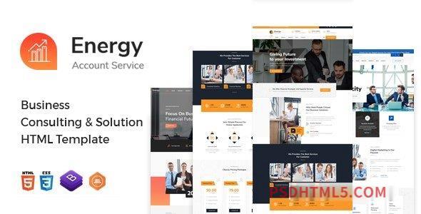 Energy - Business Consulting and Professional Services HTML Template-尚睿切图网